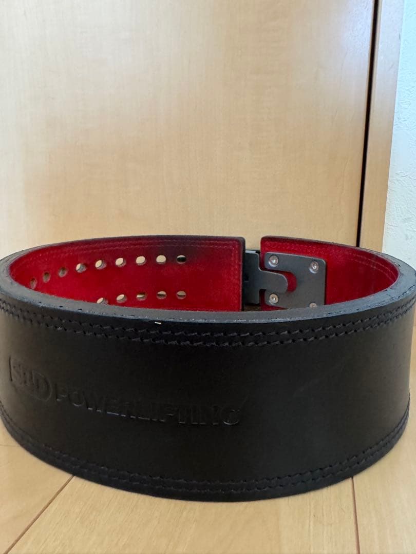 SBD パワーリフティング トレーニングベルト 黒赤