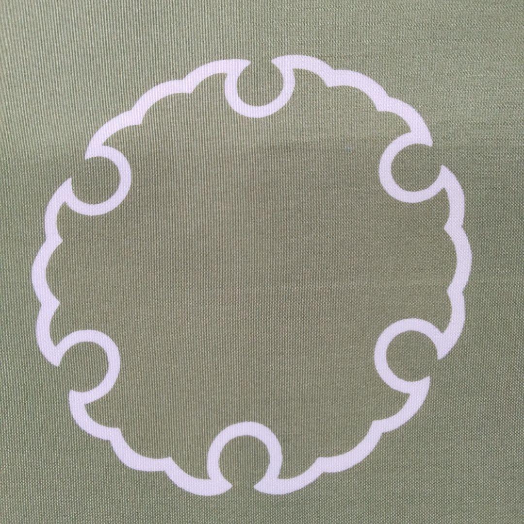 江戸千家　使い帛紗 緑色 　雪輪紋　箱入り