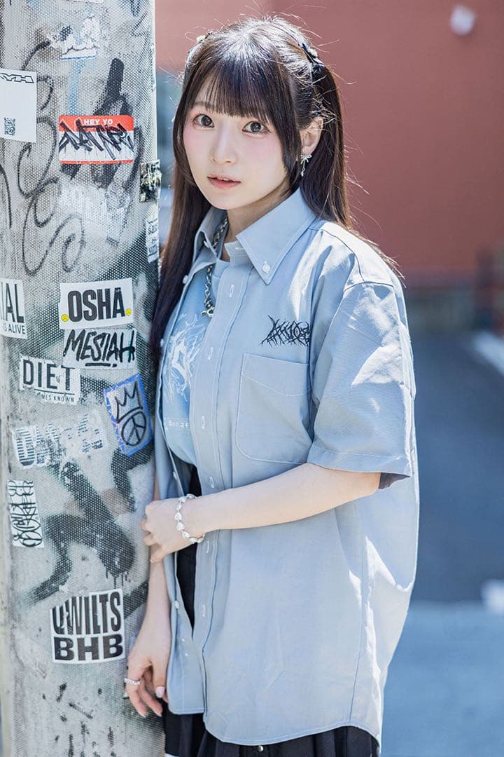 青木陽菜×Am10:24×GEKIROCK CLOTHING シャツ　XL