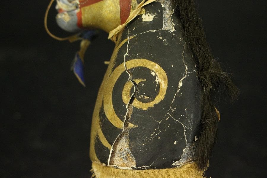 古い 御所人形 大小 二件 時代物(ZE671)