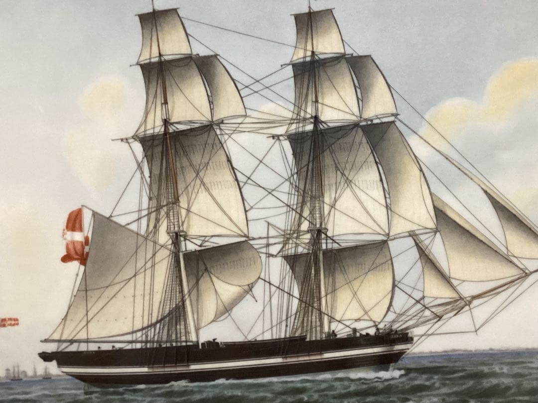 ロイヤルコペンハーゲン　ピングオーグレンダール　陶板画　希少品　デンマーク帆船