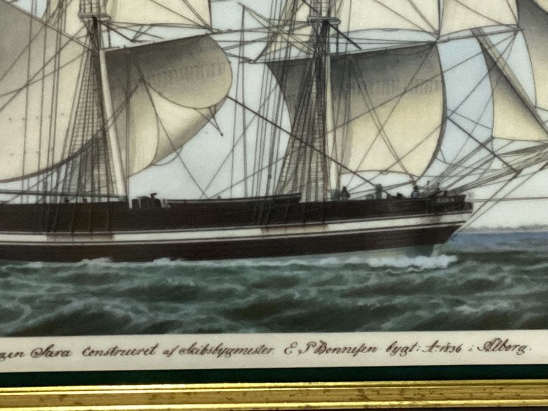 ロイヤルコペンハーゲン　ピングオーグレンダール　陶板画　希少品　デンマーク帆船