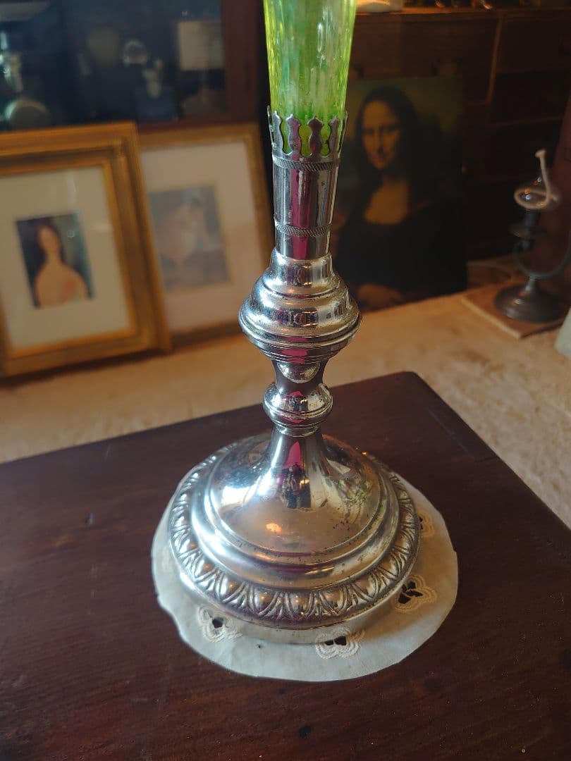 フランス1890s'ヴィクトリアン「イパーン 」クランベリー ヴァセリンSP花器