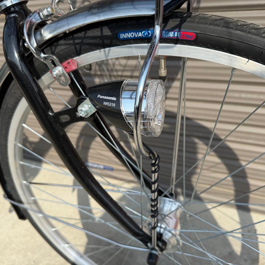 ママチャリ　27インチ　ブラック　６段変速　おしゃれ