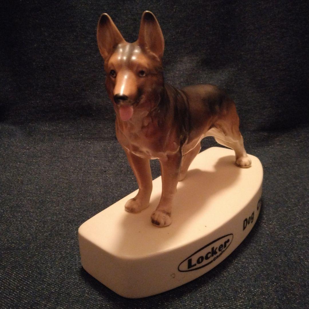昭和レトLoo Ker シェパード　置物　Dog chain イヌ　ノベルティ