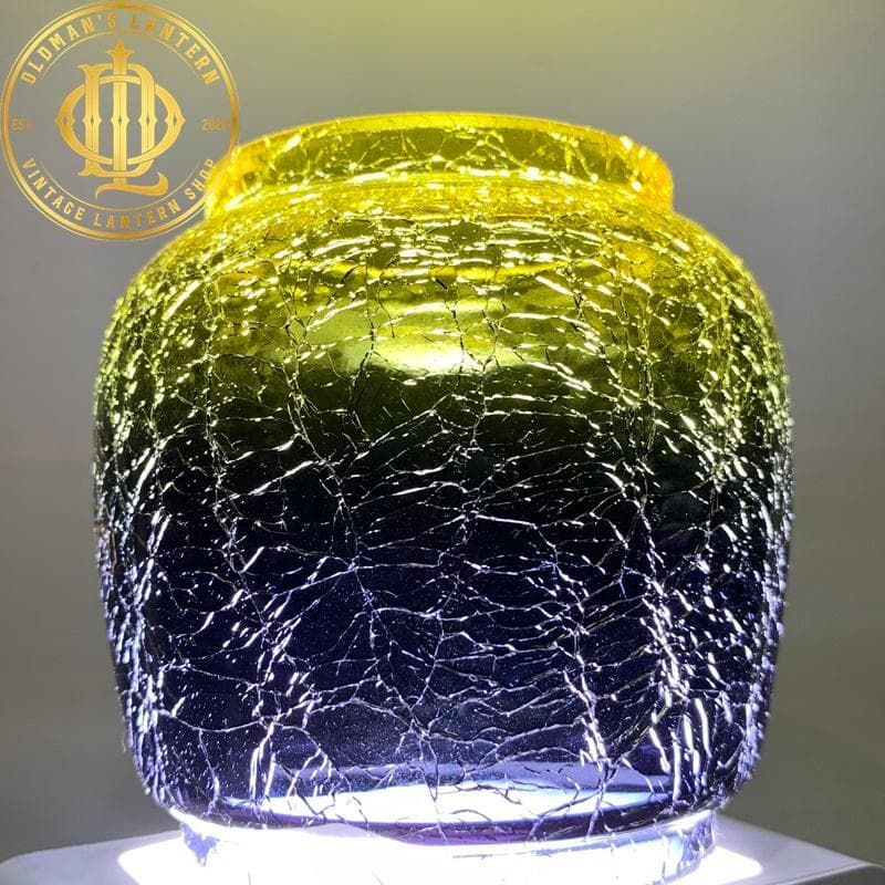 【限定】クラックグラス ブルーグレー/ イエロー Feuerhand ホヤ