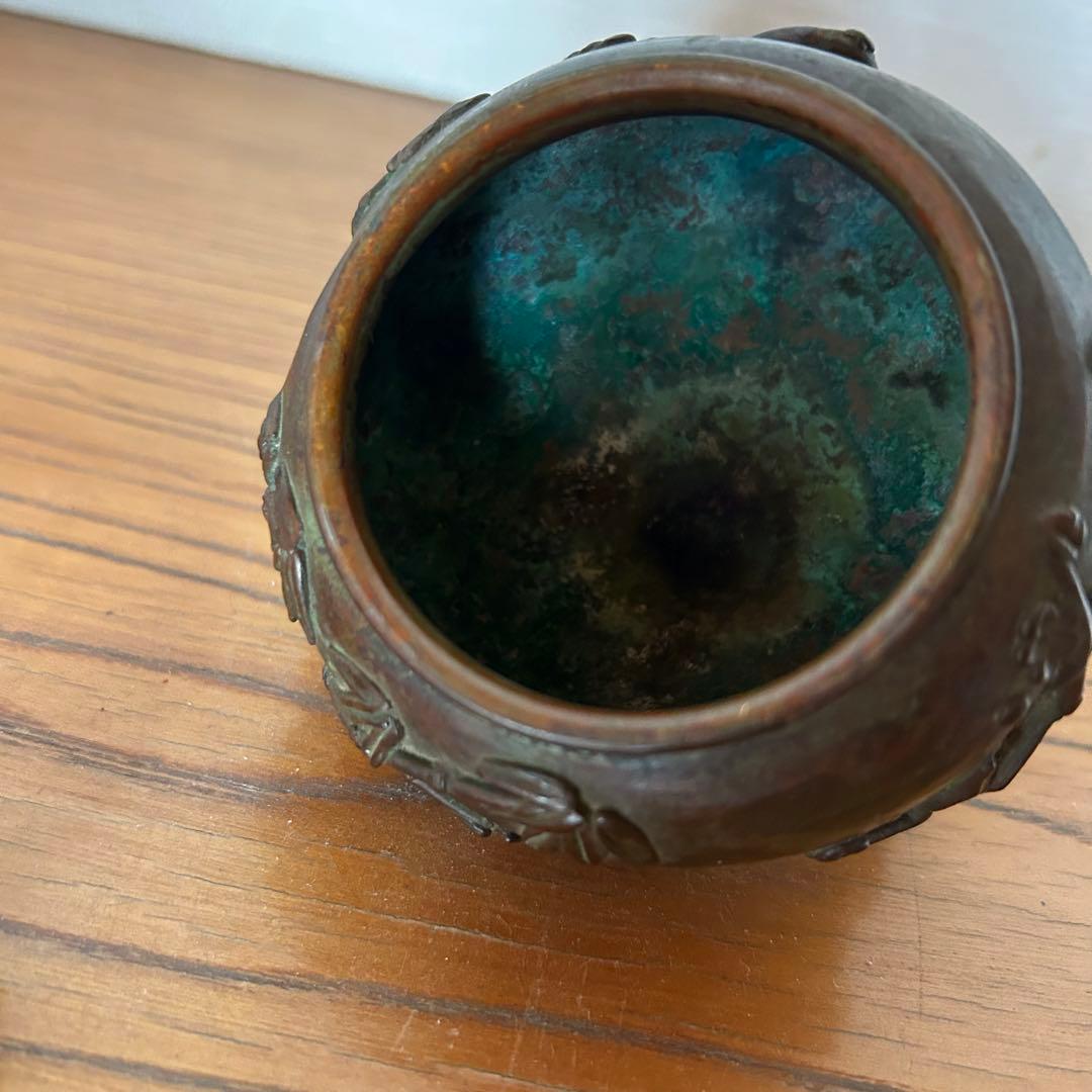 須賀月芳 香炉 松竹梅 在名あり 銅器 高岡銅器 香道具 道具 煎茶道具