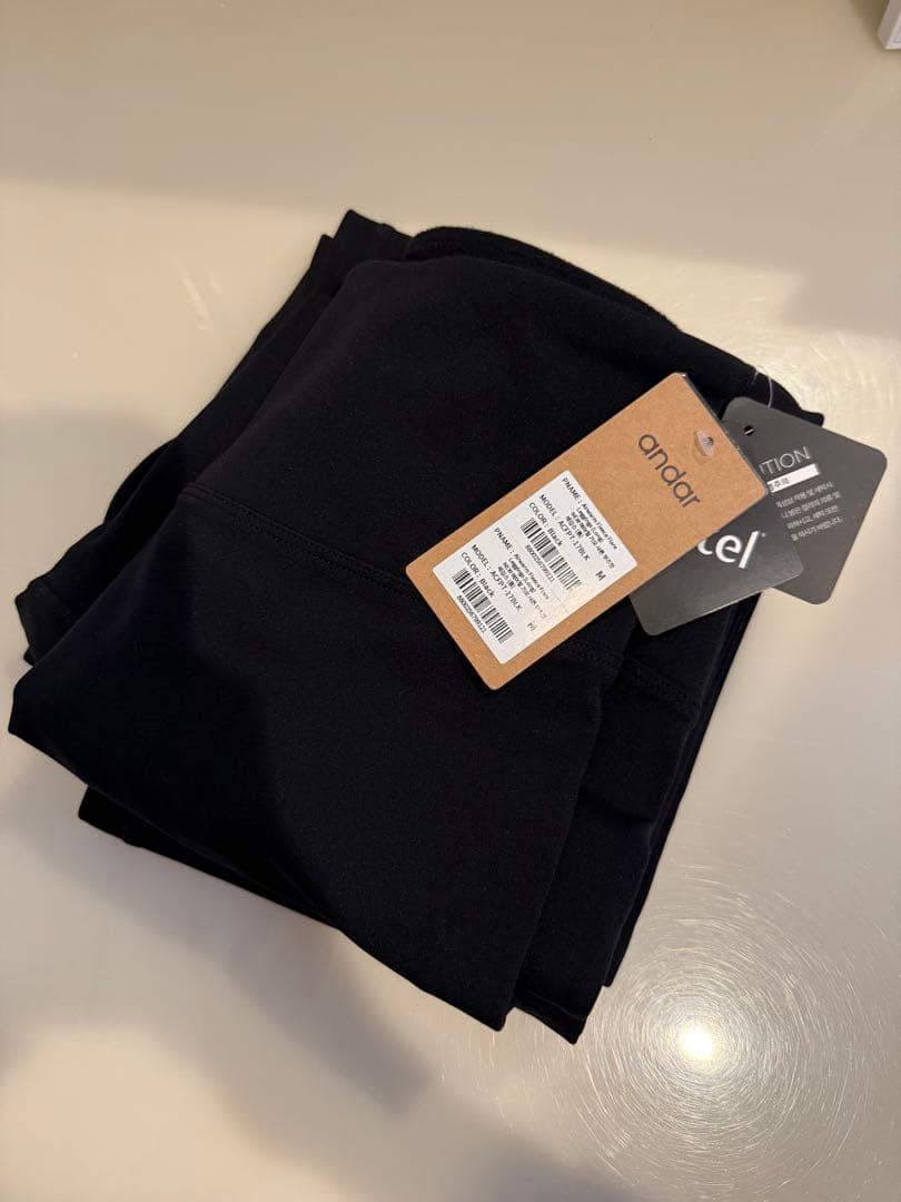 andar 裏起毛フレアレギンス ロングM ブラック　2025秋