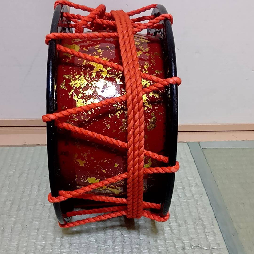 【月末特価】締太鼓　セット　和太鼓　和楽器　民謡　お祭り　舞台　台座・ケース付属