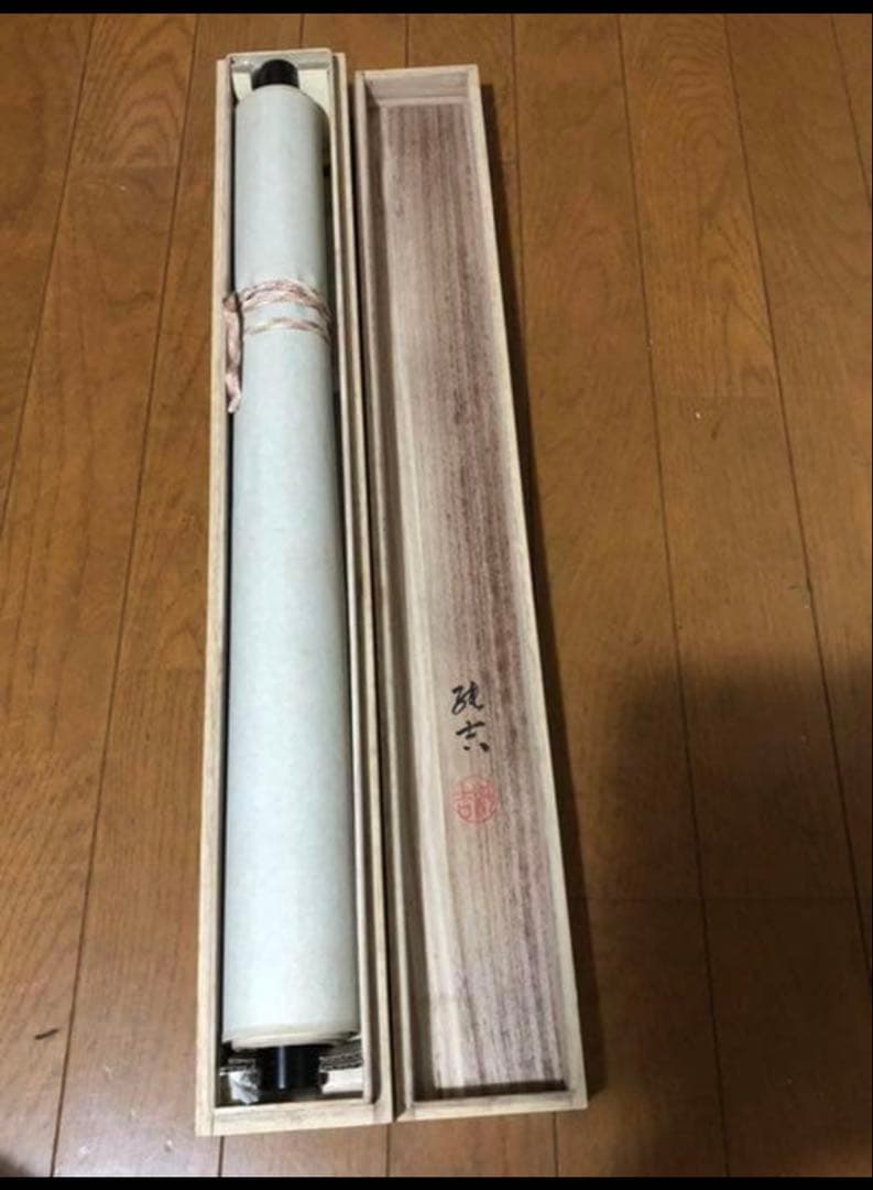 100】「一家全慶」　 佐藤純吉作　掛軸　にわとり