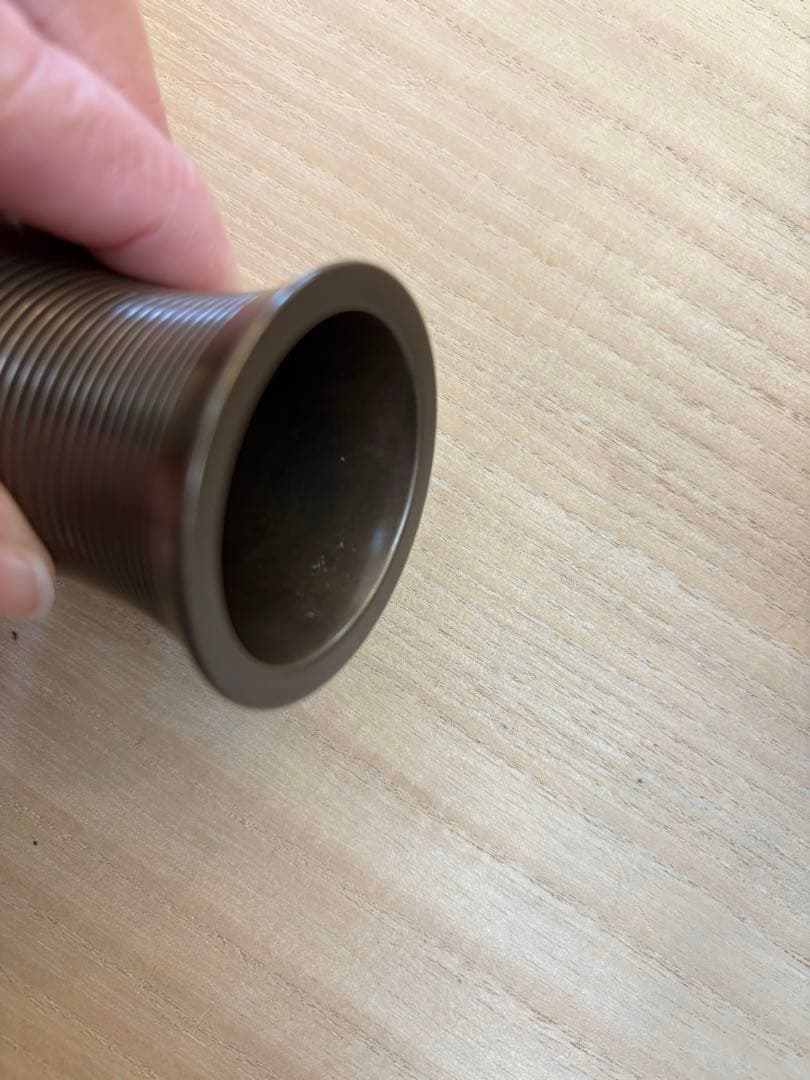 茶道具　唐銅蓋置　糸目　15代浄心　鵬雲斉好