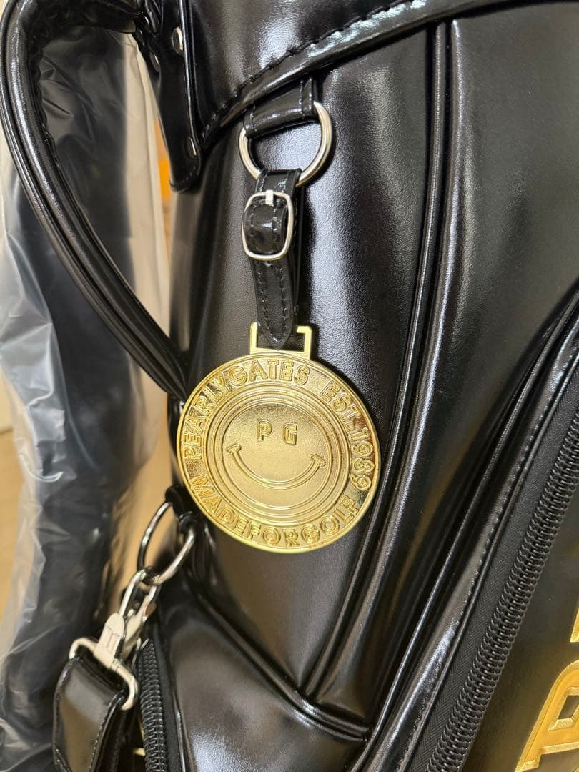 PEARLY GATES ブラック キャディバッグ パーリーゲイツ　合成革