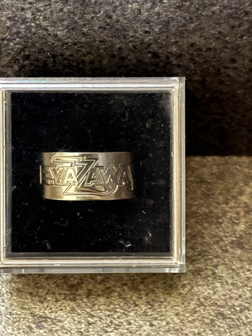 [貴重掘り出し品] E-YAZAWA 矢沢永吉　ブラックロゴ指輪リング　新品