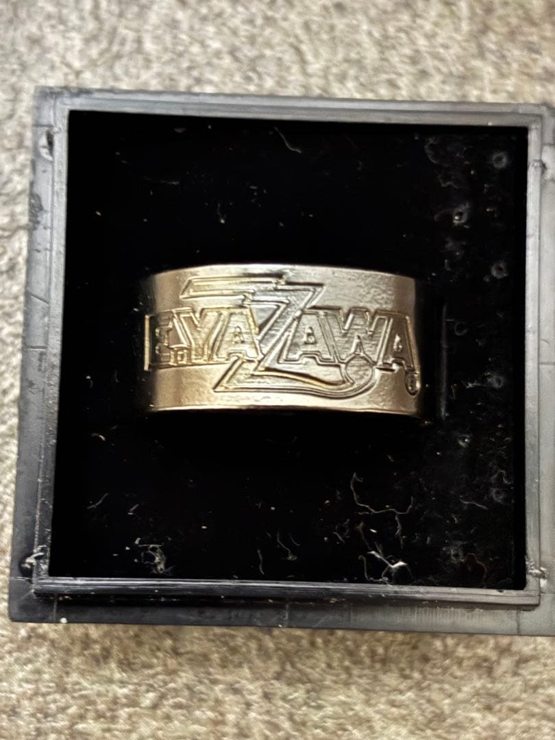 [貴重掘り出し品] E-YAZAWA 矢沢永吉　ブラックロゴ指輪リング　新品