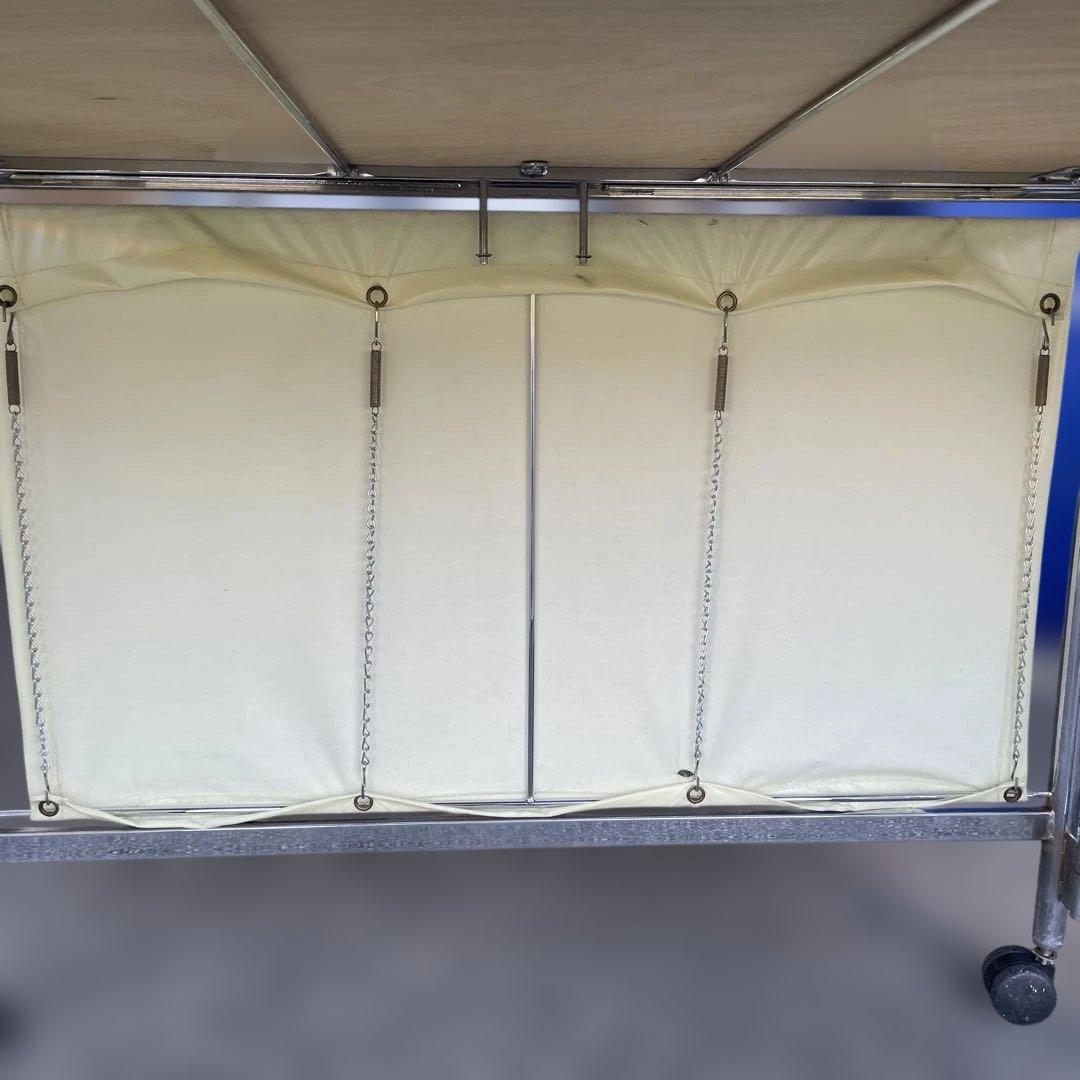 中折れ式ワゴン アイボリー 店舗用品　陳列什器　セールワゴン