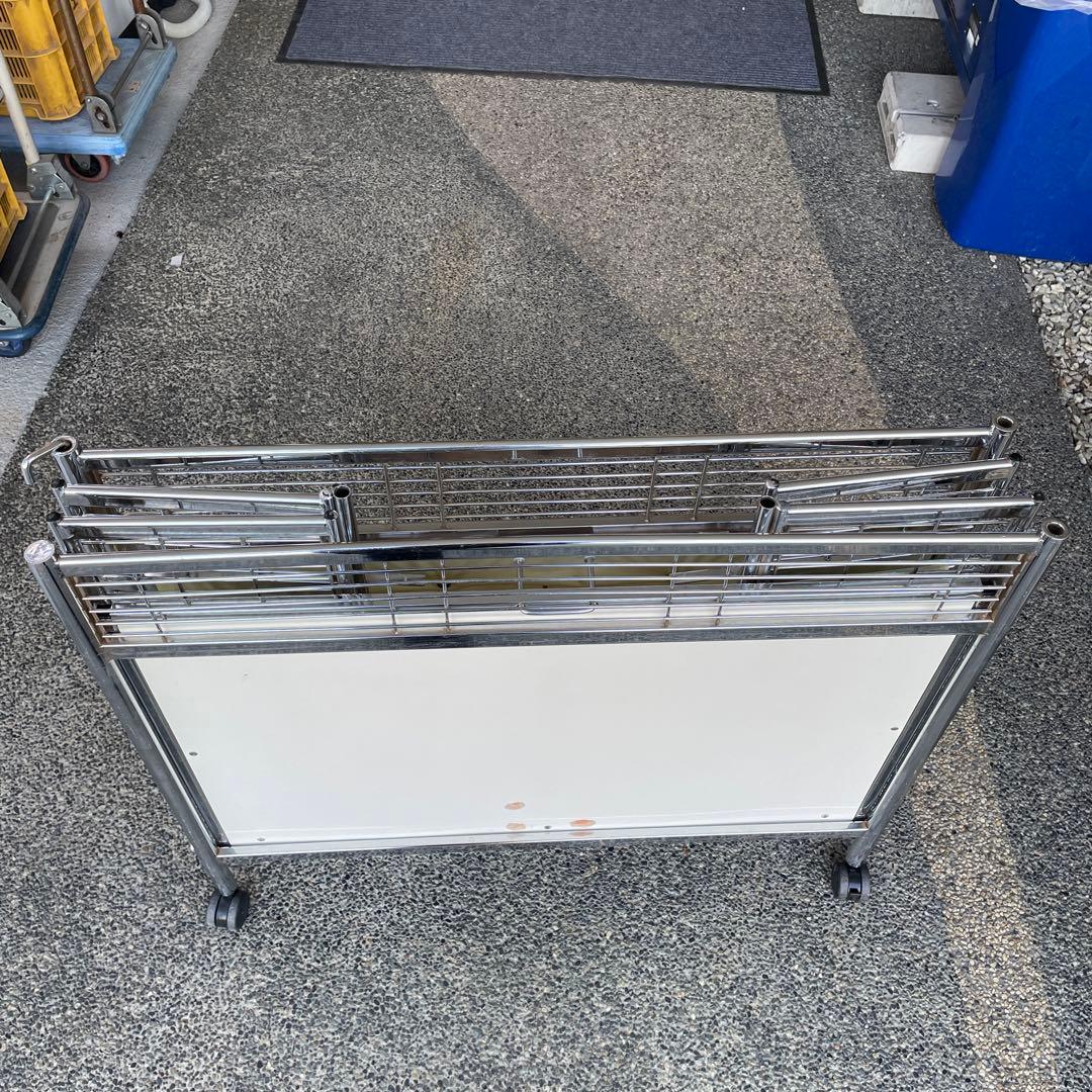 中折れ式ワゴン アイボリー 店舗用品　陳列什器　セールワゴン