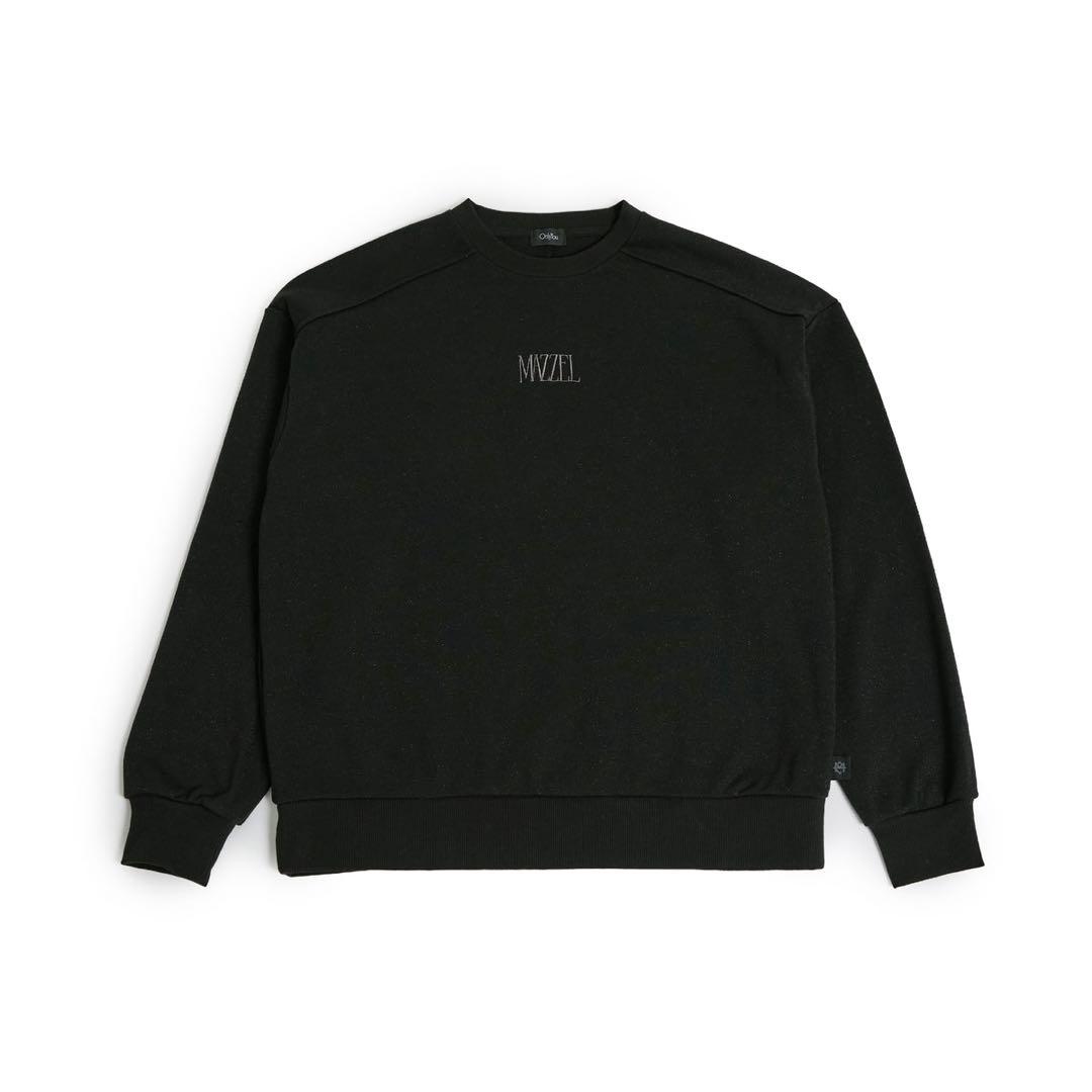 MAZZEL Only You ラメスウェット(Over) ブラック