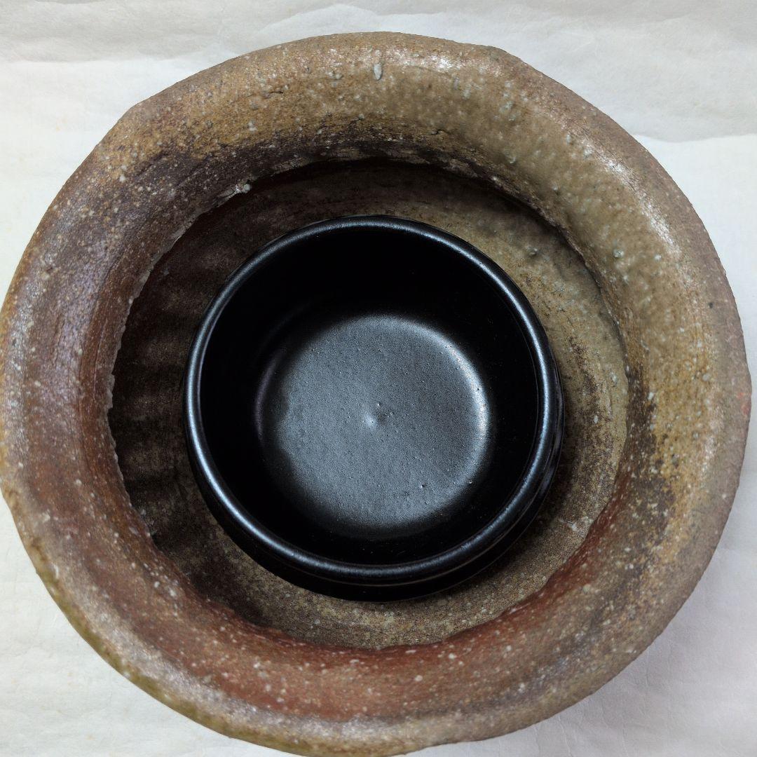 【信楽　透かし鉢】