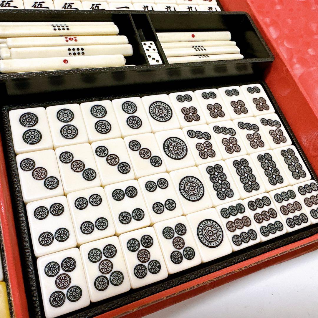 希少品 麻雀牌 関東書体 金牌 金彩 三枚羽根