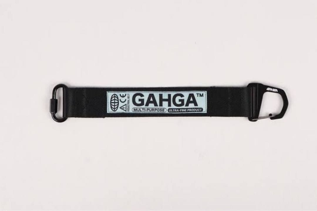 GAHGA 蓄光 テントロープブラック カラビナ付きガイロープ
