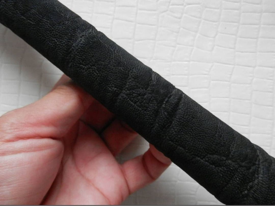 【極美品】象革 エレファント 本革 レザー ブラック ビリヤード グリップ