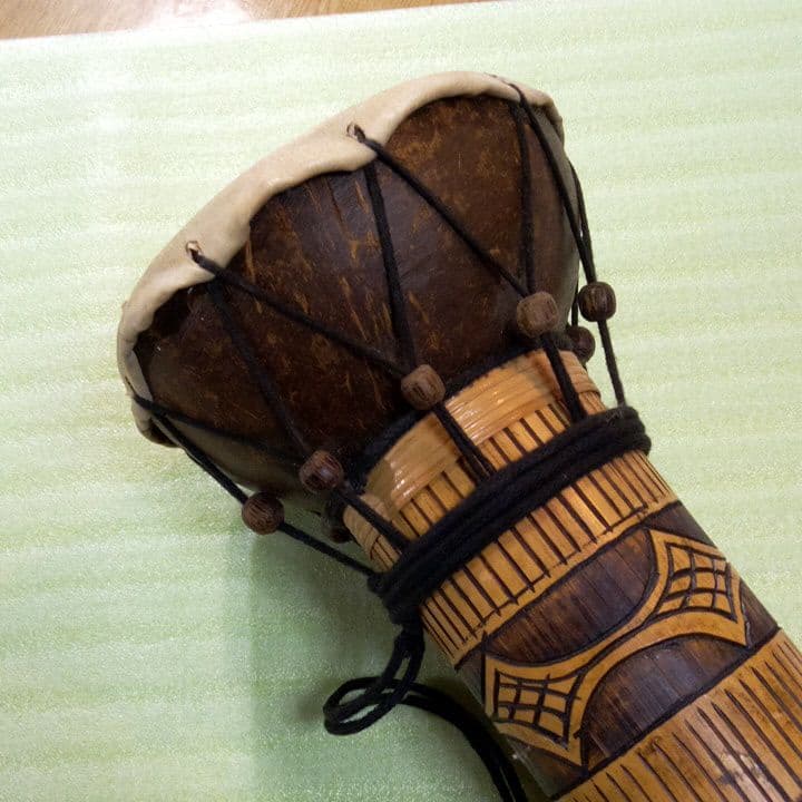 インドネシアの民族楽器（竹太鼓）　インドネシア　民族楽器　アンティーク