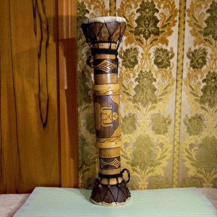 インドネシアの民族楽器（竹太鼓）　インドネシア　民族楽器　アンティーク