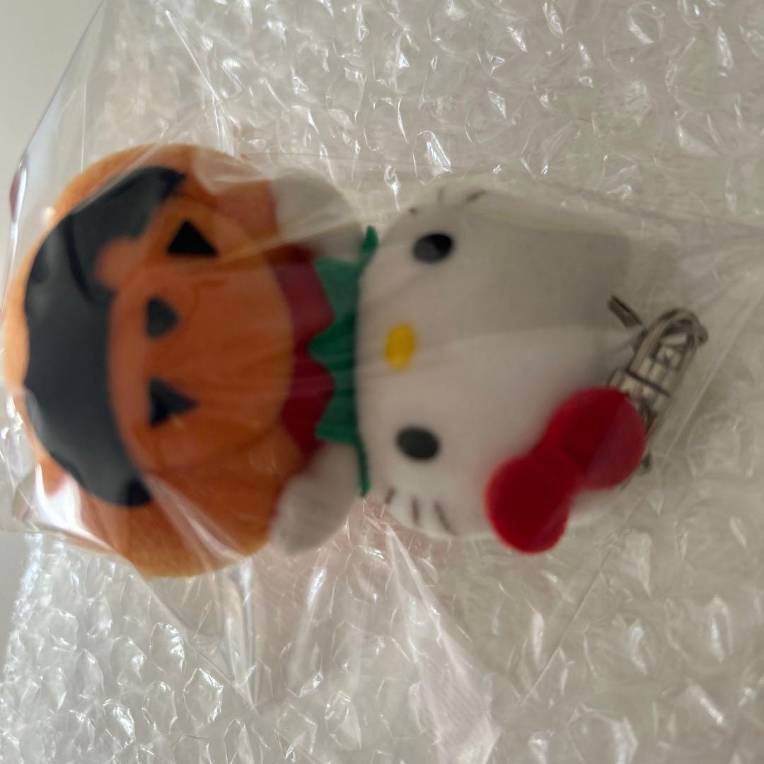 キティ　かぼちゃ　ハロウィン　マスコット　キーホルダー