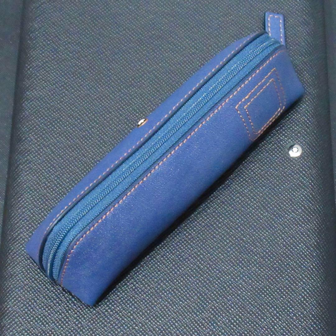モンブラン ペンケース ペンポーチ デニム 2本用 124477