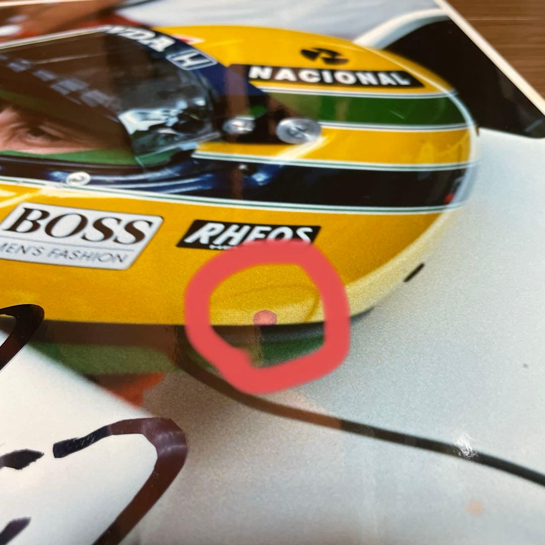 アイルトン・セナ 直筆サイン入りF1写真