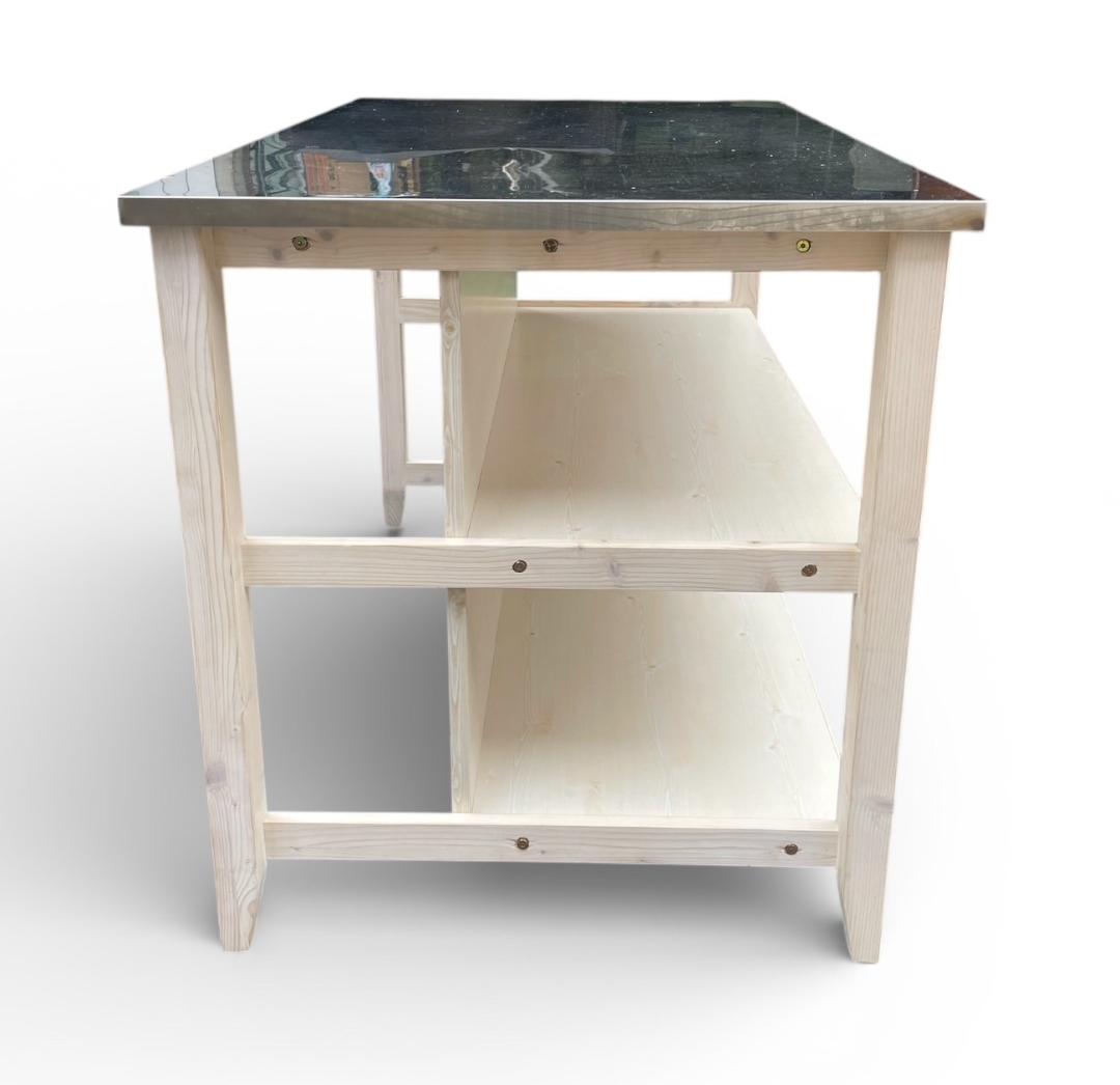 大阪京都限定 ニトリ ワークテーブル シナモ12078WH ステン