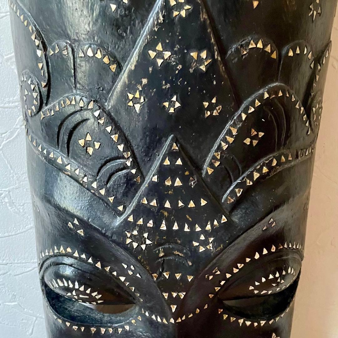 インテリアにインドネシア バリ島 細長いお面 約75cm エスニック