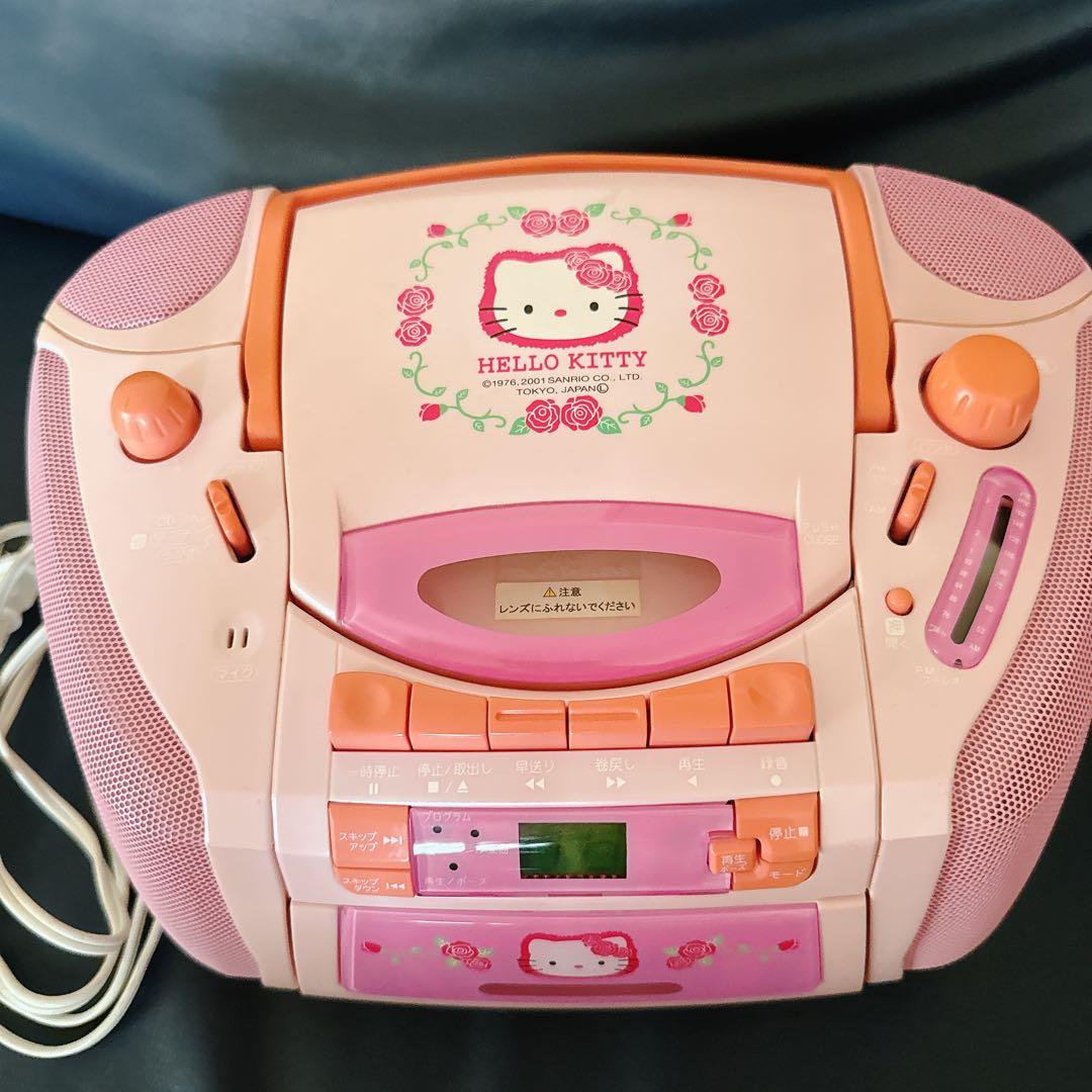 【希少】ハローキティ CD・ラジオ・カセットプレーヤー（外箱なし）サンリオ　レア