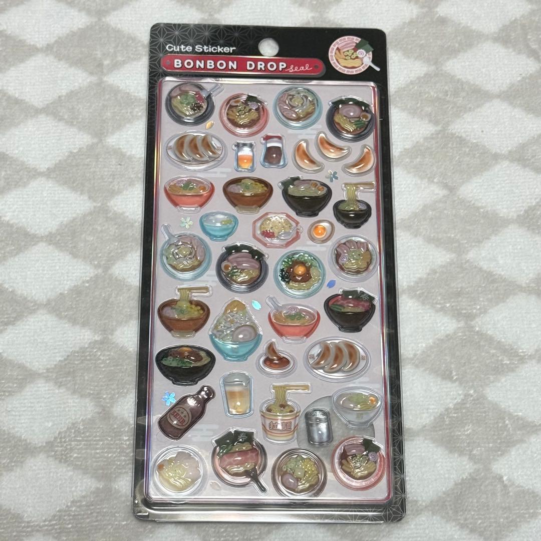 【国内正規品】6枚セット 和柄　ボンボンドロップシール　犬猫 サンドイッチ
