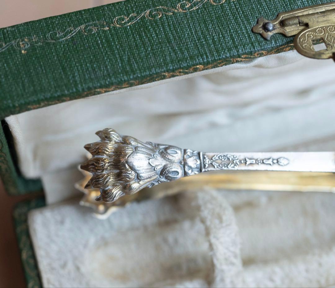 Lapparra & Gabriel 純銀製フランスアンティーク・シュガートング