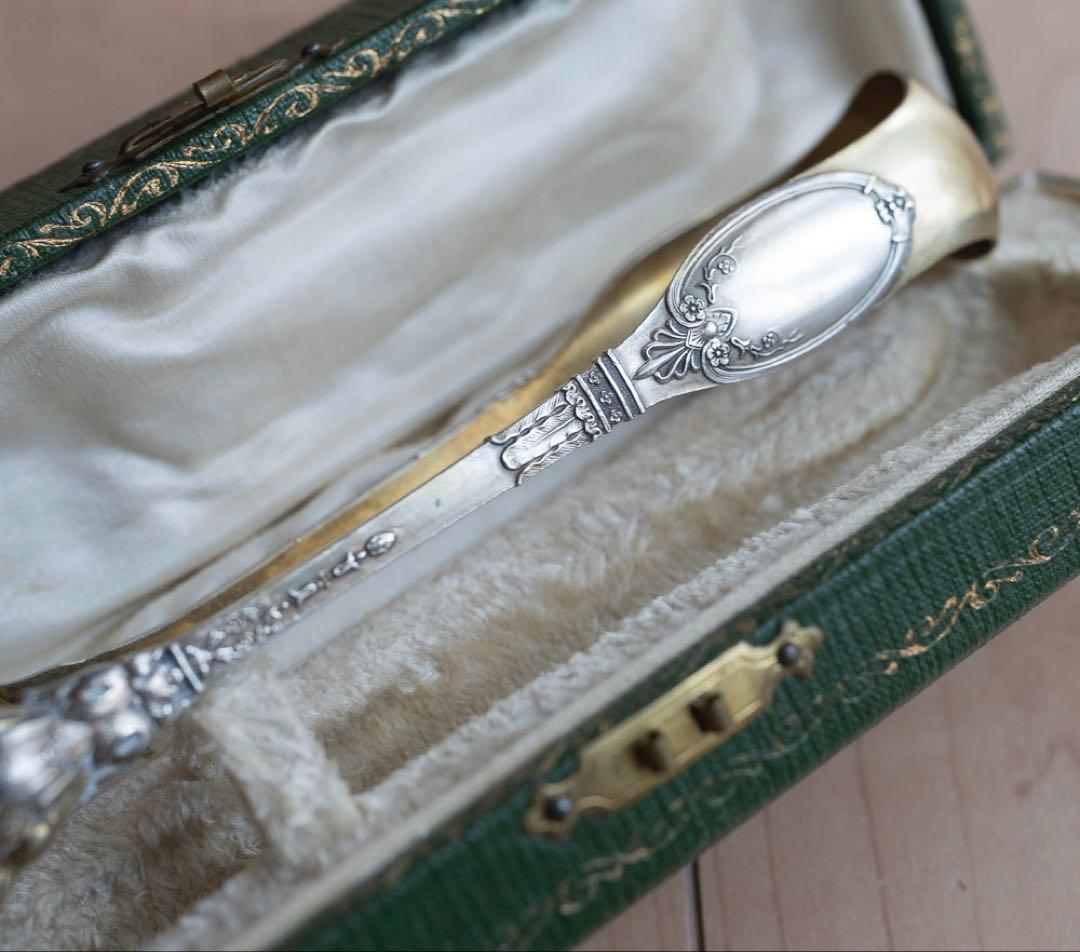 Lapparra & Gabriel 純銀製フランスアンティーク・シュガートング