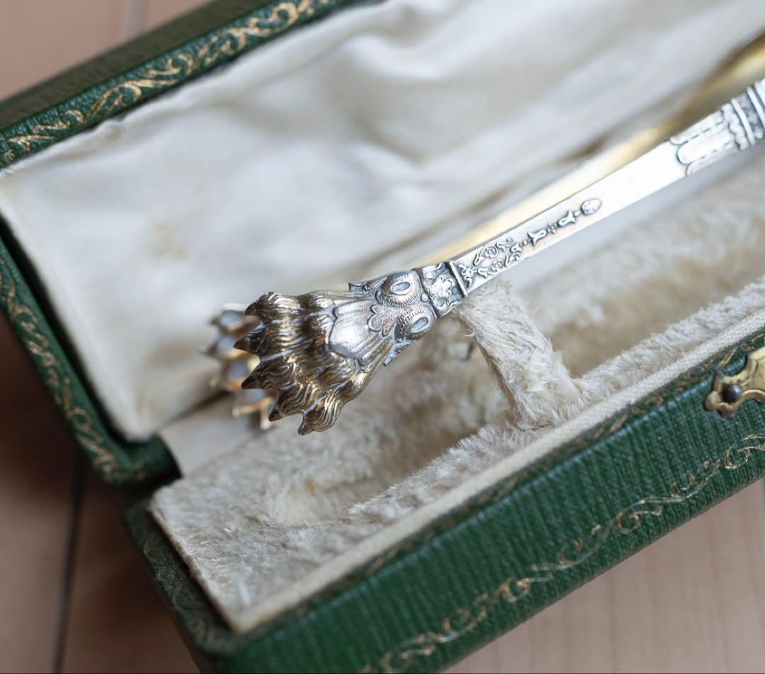 Lapparra & Gabriel 純銀製フランスアンティーク・シュガートング