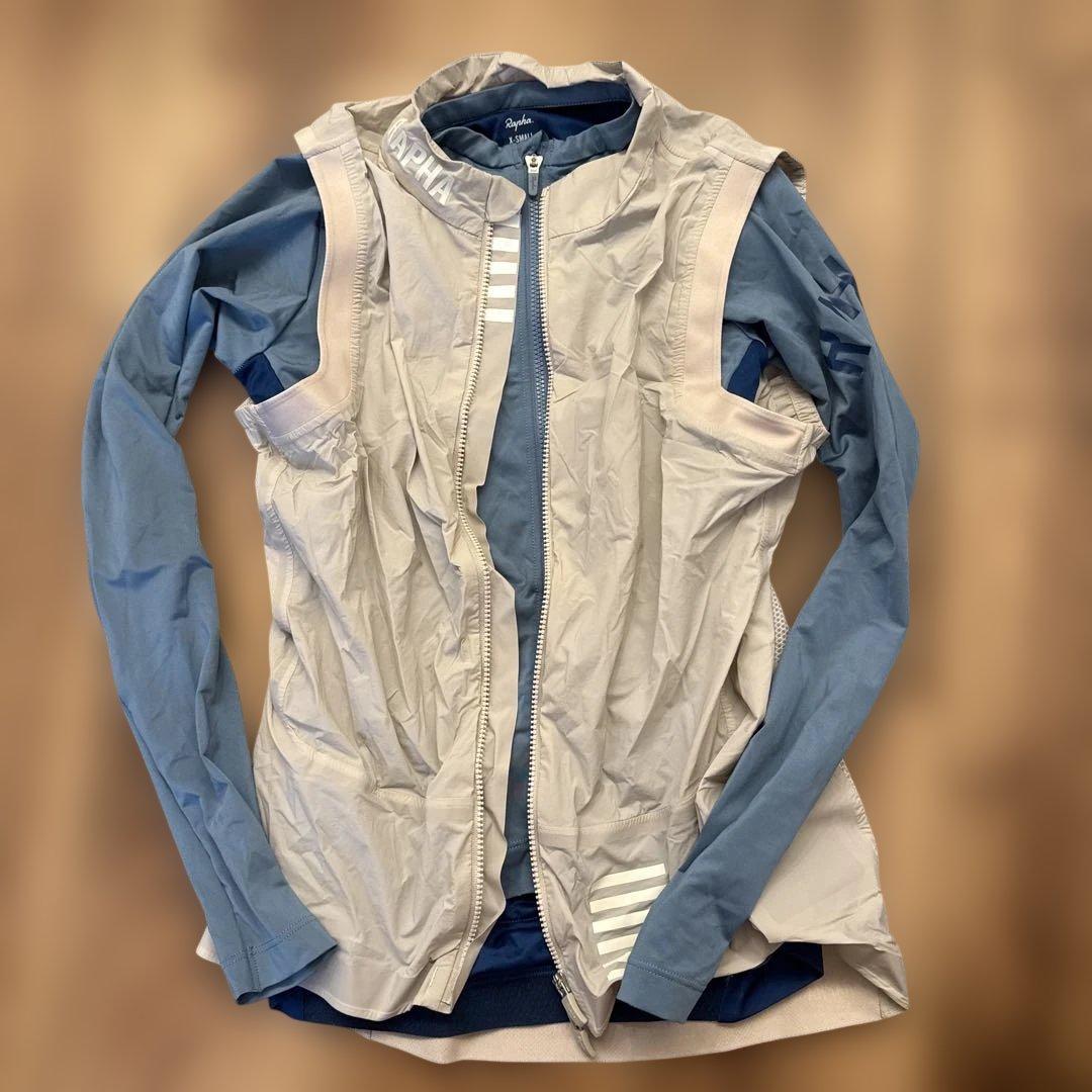 Rapha サイクルジャージ レディース長袖 グレー/ネイビー