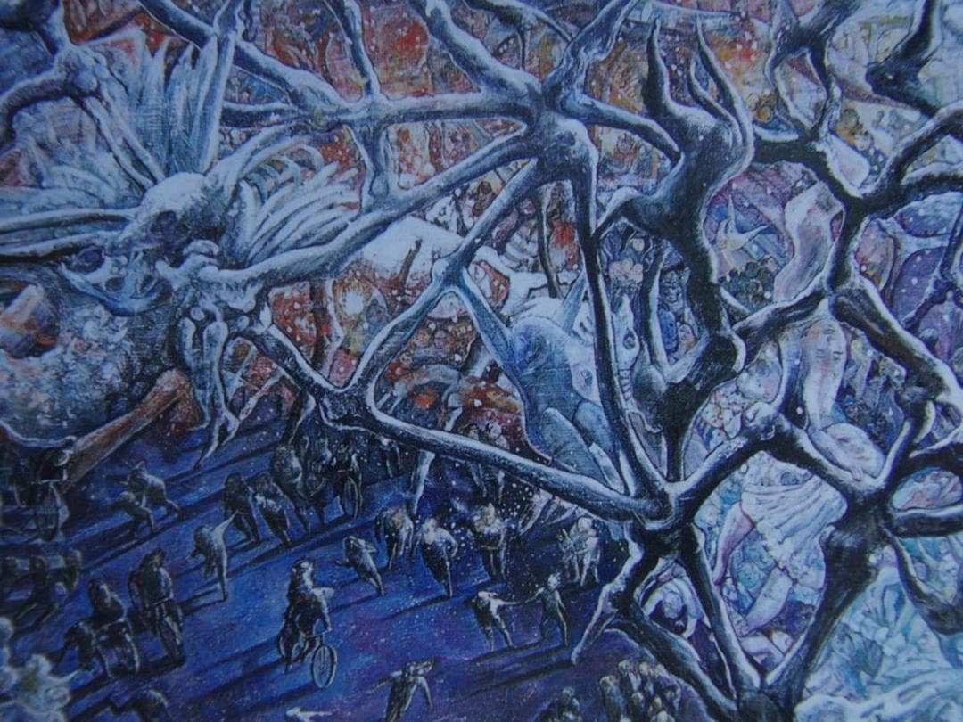 遠藤彰子、【『とおい静けさ』冬の音】、希少な額装用画集より、新品額装付