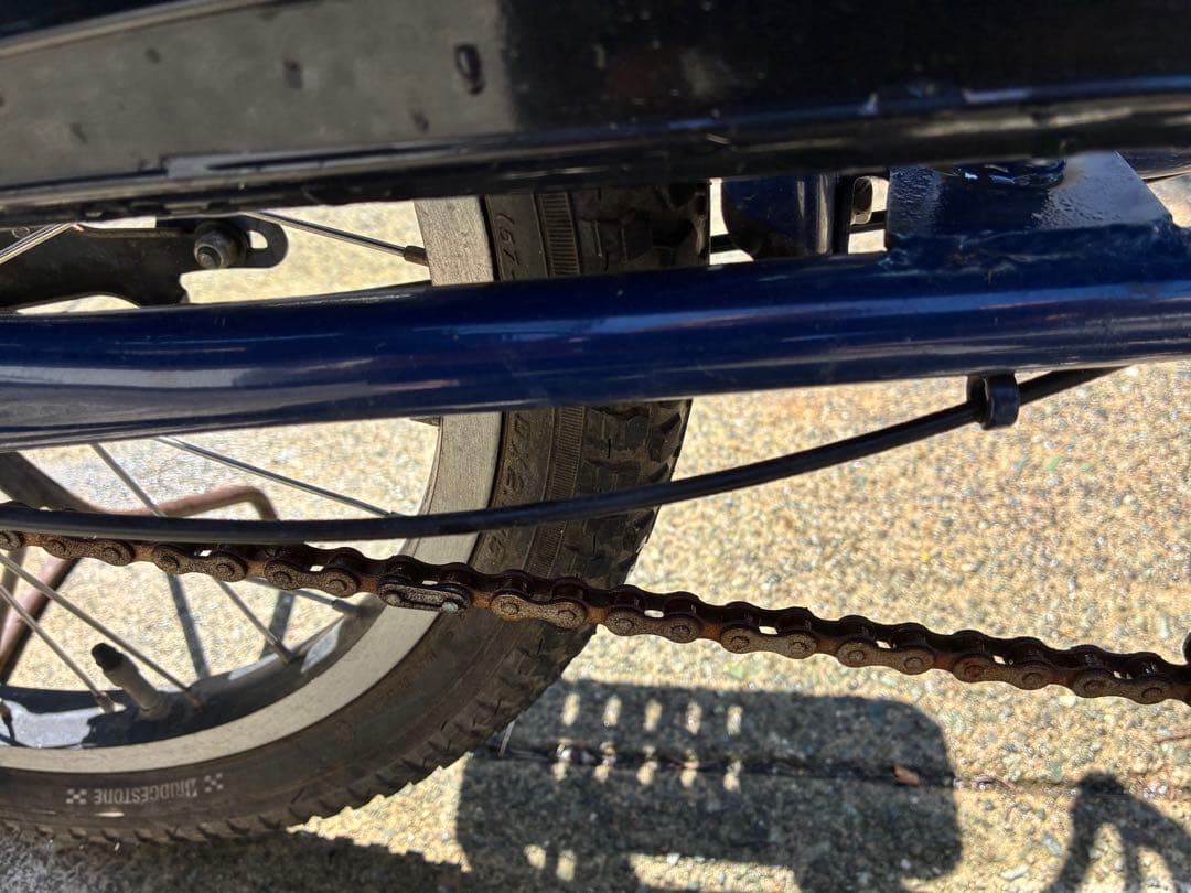 電動アシスト自転車 チャイルドシート付き 青