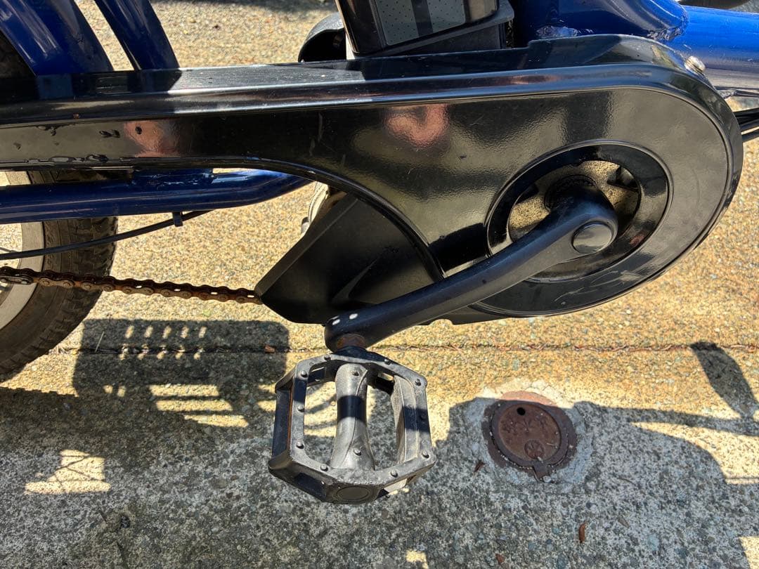 電動アシスト自転車 チャイルドシート付き 青