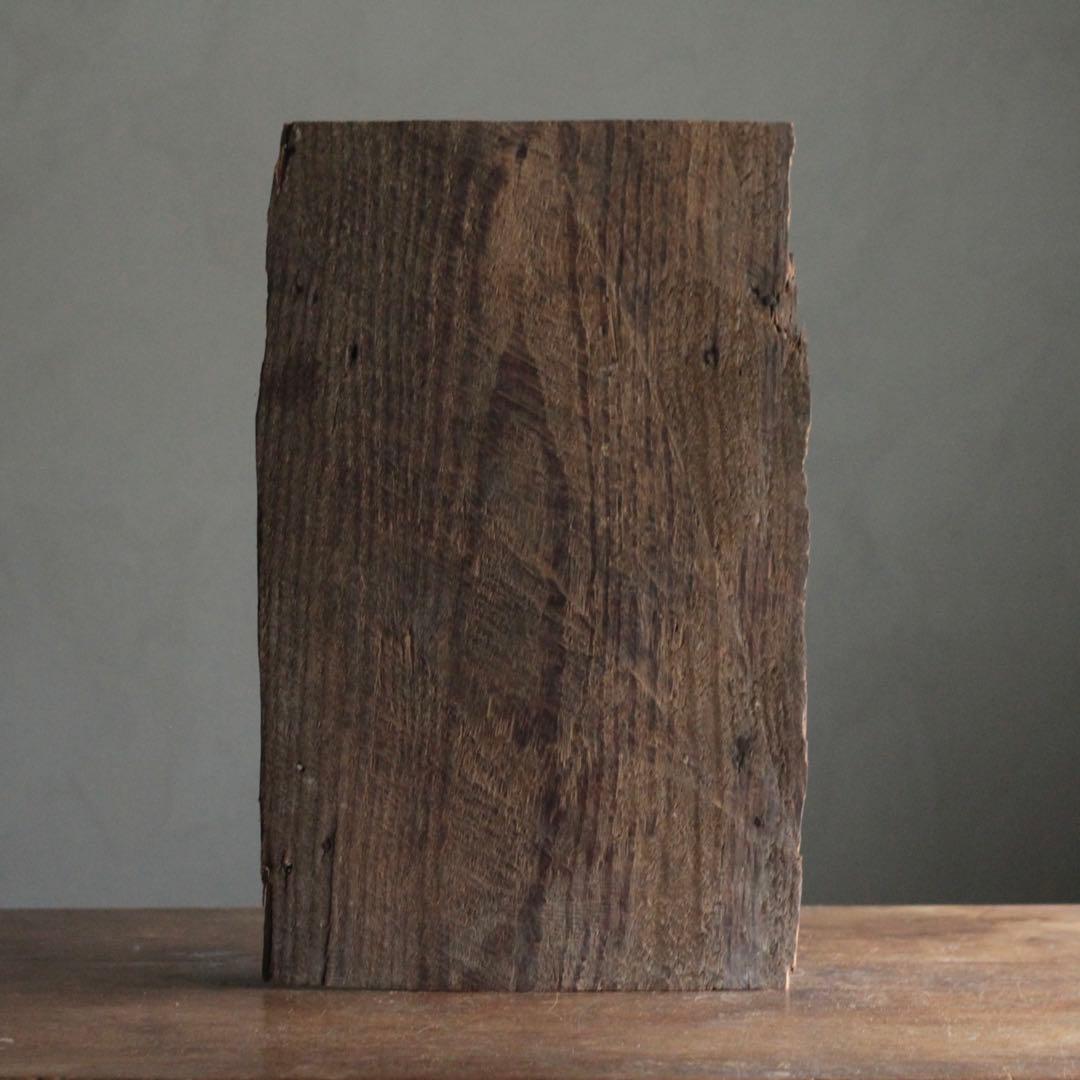 枯れ板 松の 古材 敷板 徳利と盃をのせて独酌の盆に 古道具 No.2 オブジェ