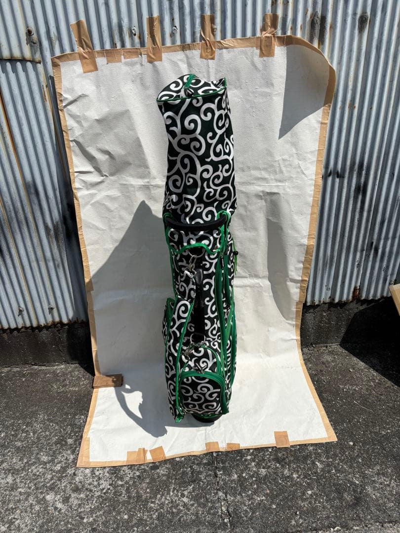 AZROF アズロフ スタンド キャディバッグ カラクサグリーン 唐草模様