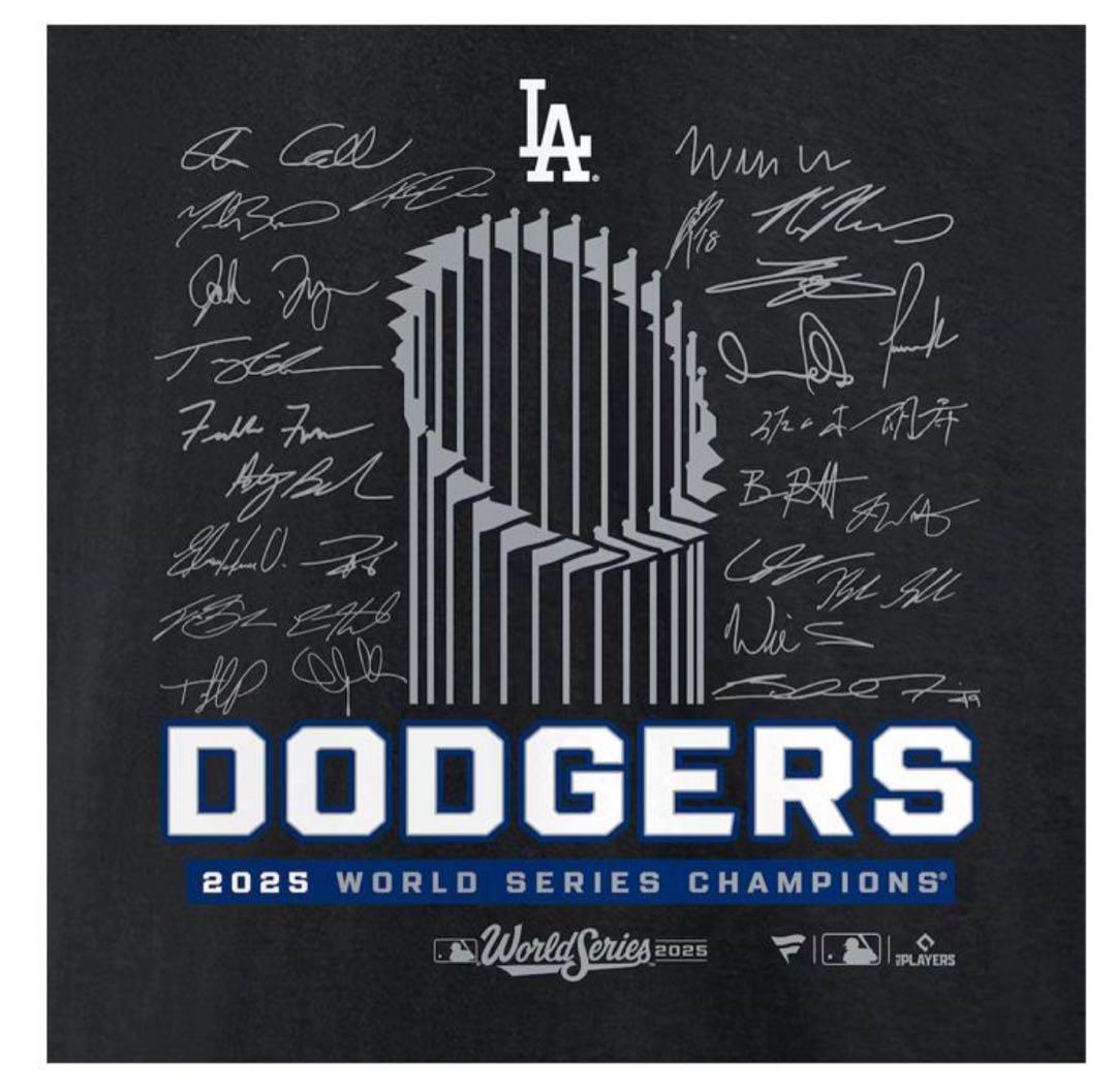 希少 ドジャース 2025年ワールドシリーズチャンピオンTシャツ シグネチャー