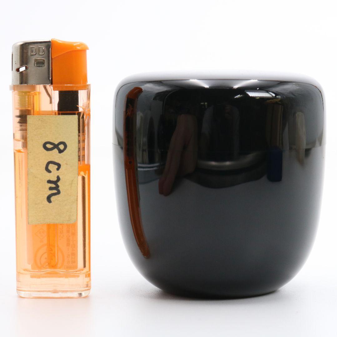 細川司光作 真塗 中棗 茶道具 共箱　C811　N1