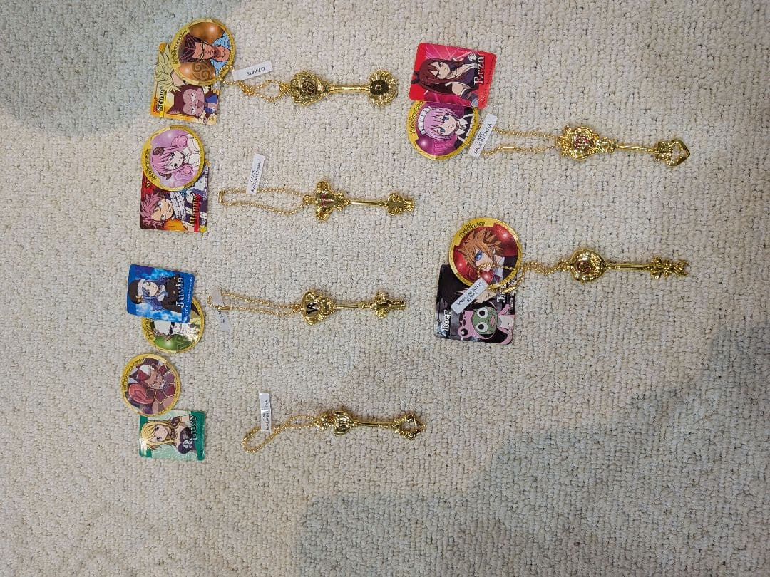 フェアリーテイル　星霊の鍵　ルーシーの鍵　キーホルダー　6個セット
