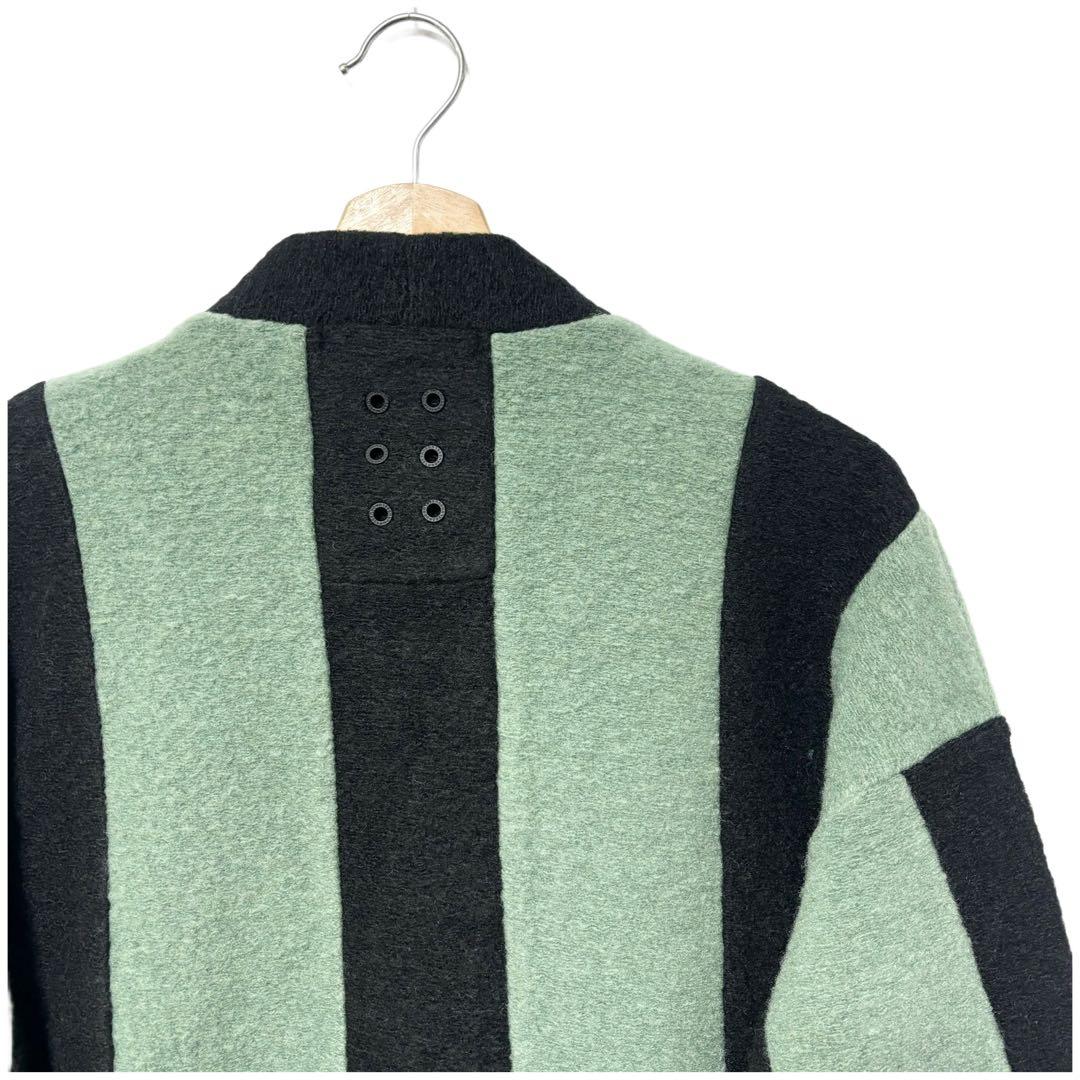 新品 ラッセルノ ゴルフ ワイド ストライプ カーディガン ミント XL 6