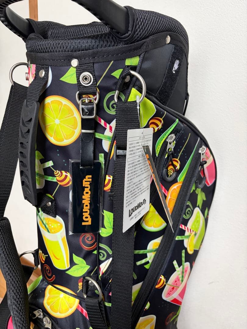 新品未使用Loudmouth/ラウドマウス/カラフル飲み物プリント ゴルフバッグ