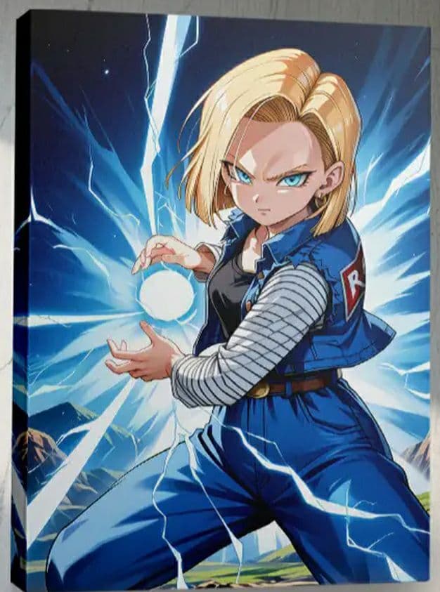 「入手困難」アンドロイド18号 デジタルアート2種類画