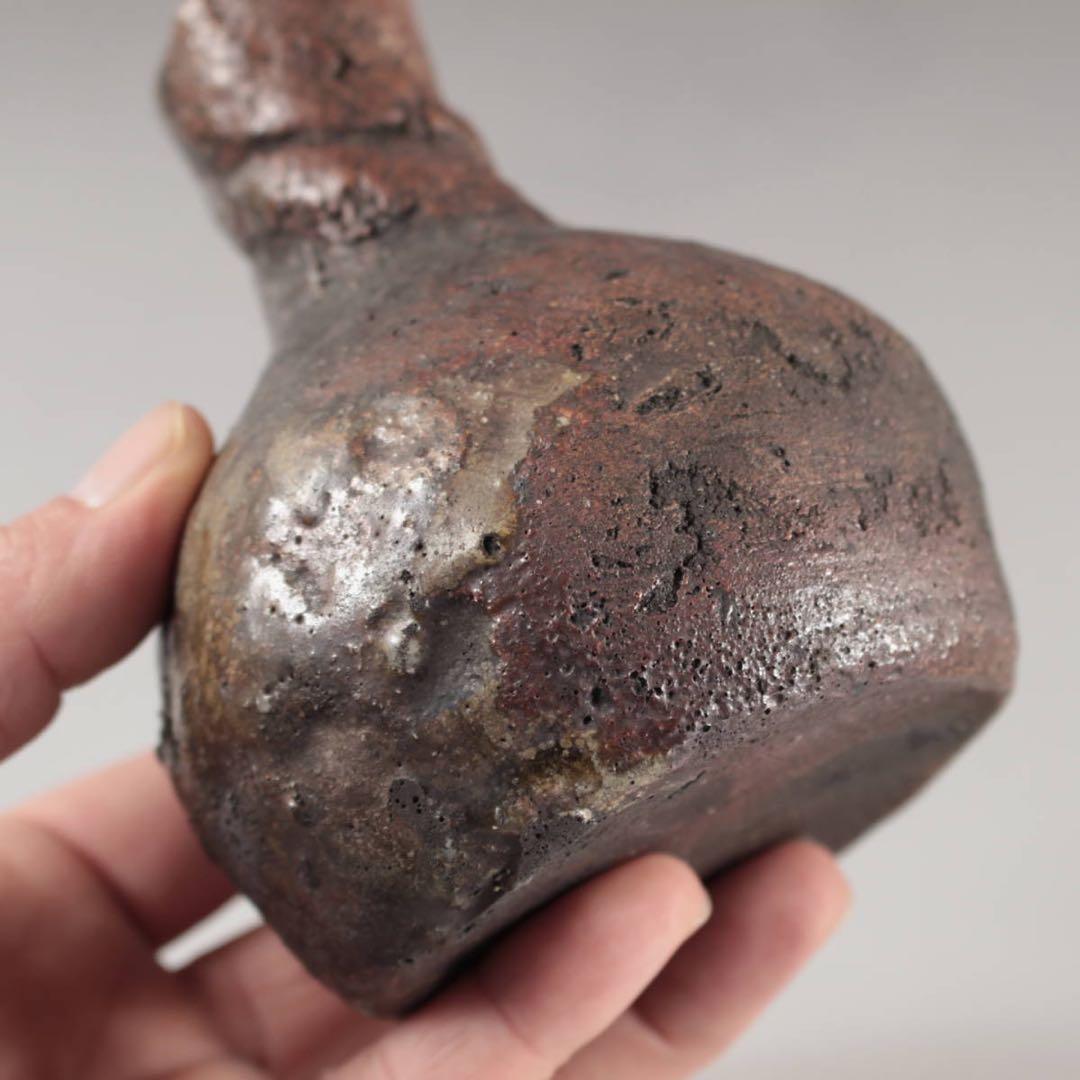 信楽 徳利 大正3年生まれ 小川仁斎 古道具 アンティーク 信楽焼 花入